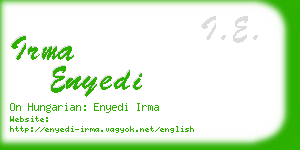 irma enyedi business card
